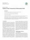 Synthesis of Silver Nanoparticles in Photosynthetic Plants Cover Page