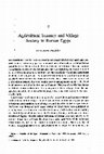 Research paper thumbnail of Agricultural tenancy and village society in Roman Egypt