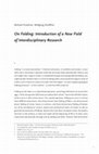 On Folding: Introduction of a New Field of Interdisciplinary Research Cover Page