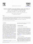 Research paper thumbnail of Analysis of Bacillus megaterium lipolytic system and cloning of LipA, a novel subfamily I.4 bacterial lipase