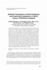 Research paper thumbnail of Athletes' perceptions of role ambiguity and coaching competency in sport teams: a multilevel analysis