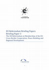 Research paper thumbnail of EU Referendum Briefing Papers Briefing Paper 3, Cross-Border Cooperation, Peace-Building and Regional Development