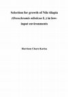 Heritability estimates and response to selection for growth of Nile tilapia ( Oreochromis niloticus) in low-input earthen ponds Cover Page