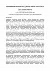 Research paper thumbnail of Disponibilidad de información para el diseño de planes de conservación en el Chaco semiárido argentino