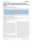 Timescale Halo: Average-Speed Targets Elicit More Positive and Less Negative Attributions than Slow or Fast Targets Cover Page