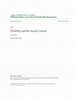 Research paper thumbnail of Disability and the Social Contract