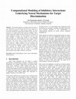 Research paper thumbnail of Computational Modeling of Inhibitory Interactions Underlying Neural Mechanisms for Target Discrimination