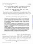 Research paper thumbnail of Trends in antibiotic prescribing for acute respiratory infection in veterans with spinal cord injury and disorder