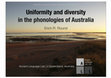 Research paper thumbnail of Uniformity and diversity in the phonologies of Australia