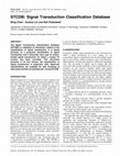 Research paper thumbnail of STCDB: Signal Transduction Classi®cation Database