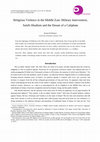 Religious Violence in the Middle East: Military Intervention, Salafi-Jihadism and the Dream of a Caliphate (DRAFT) Cover Page