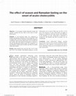 Research paper thumbnail of The effect of season and Ramadan fasting on the onset of acute cholecystitis