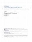 Language and Participation Cover Page