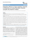 Integrative inference of gene-regulatory networks in Escherichia coli using information theoretic concepts and sequence analysis Cover Page