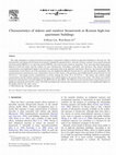 Research paper thumbnail of Characteristics of indoor and outdoor bioaerosols at Korean high-rise apartment buildings