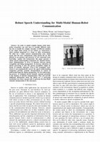 Robust speech understanding for multi-modal human-robot communication Cover Page