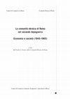 La Comunità ebraica di Roma nel secondo dopoguerra. Economia e società (1945-1965), a cura dell’Archivio Storico della Comunità Ebraica di Roma, Roma, Camera di Commercio Industria Artigianato e Agricoltura di Roma, 2007 Cover Page