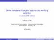 Research paper thumbnail of Belief functions (Random sets) for the working scientist - A IJCAI 2016 Tutorial