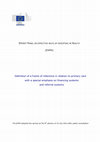 EXPERT PANEL ON EFFECTIVE WAYS OF INVESTING IN HEALTH (EXPH) Definition of a frame of reference in relation to primary care with a special emphasis on financing systems and referral systems Cover Page