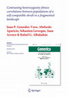 Contrasting heterozygosity-fitness correlations between populations of a self-compatible shrub in a fragmented landscape Cover Page