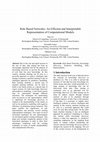 Research paper thumbnail of Rule Based Networks: An Efficient and Interpretable Representation of Computational Models