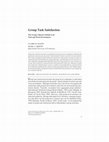 Research paper thumbnail of Group Task Satisfaction: The Group's Shared Attitude to its Task and Work Environment