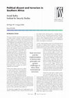 Research paper thumbnail of Political dissent and terrorism in Southern Africa