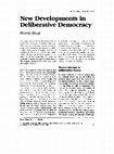 New Developments in Deliberative Democracy Cover Page