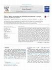 Research paper thumbnail of Effect of water temperature on biofouling development in reverse osmosis membrane systems