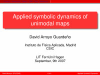 Research paper thumbnail of Symbolic dynamics of unimodal maps