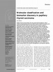 Molecular classification and biomarker discovery in papillary thyroid carcinoma Cover Page