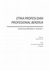 ETIKA PROFESI DAN PROFESIONAL BEKERJA Cover Page