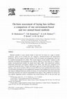 Research paper thumbnail of On-farm assessment of laying hen welfare: a comparison of one environment-based and two animal-based methods