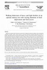 Research paper thumbnail of Walking behaviour of heavy and light broilers in an operant runway test with varying durations of feed deprivation and feed access