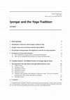 Research paper thumbnail of Iyengar and the Yoga Tradition