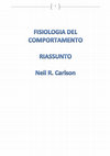 Riassunto FISIOLOGIA DEL COMPORTAMENTO Cover Page