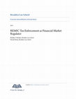 REMIC Tax Enforcement as Financial-Market Regulator Cover Page