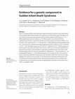 Evidence for a genetic component in Sudden Infant Death Syndrome Cover Page