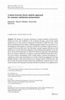 Research paper thumbnail of A latent structure factor analytic approach for customer satisfaction measurement