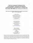 Research paper thumbnail of The Post-Communist Parliament of the Czech Republic: Institutional Development, Professionalization, and Democratic Learning in the First Term, 1993-1996