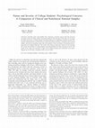 Research paper thumbnail of Nature and Severity of College Students' Psychological Concerns: A Comparison of Clinical and Nonclinical National Samples