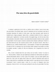 Research paper thumbnail of "Por uma ética da passividade", prefácio do livro Pelo cu: políticas anais, de Javier Sáez e Sejo Carrascosa ( 2017 ).