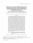 Research paper thumbnail of Variation in Center of Mass Estimates for Extant Sauropsids and its Importance for Reconstructing Inertial Properties of Extinct Archosaurs