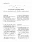 Research paper thumbnail of Research in epilepsy: development priorities for developing nations