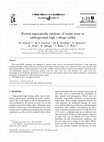 Research paper thumbnail of Proton microprobe analysis of water trees in underground high voltage cables