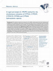 A rapid and simple LC–MS/MS method for the simultaneous evaluation of CYP1A2, CYP2C9, CYP2C19, CYP2D6 and CYP3A4 hydroxylation capacity Cover Page