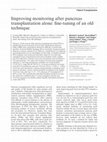 Research paper thumbnail of Improving monitoring after pancreas transplantation alone: fine-tuning of an old technique