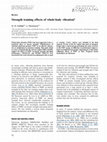 Research paper thumbnail of Strength training effects of whole-body vibration?