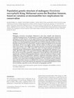 Population genetic structure of mahogany (Swietenia macrophylla King, Meliaceae) across the Brazilian Amazon, based on variation at microsatellite loci: implications for conservation: GENETIC STRUCTURE OF BRAZILIAN AMAZON MAHOGANY Cover Page