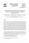 Research paper thumbnail of Interaction between barley cultivars and growth temperature on starch degradation properties measured in vitro